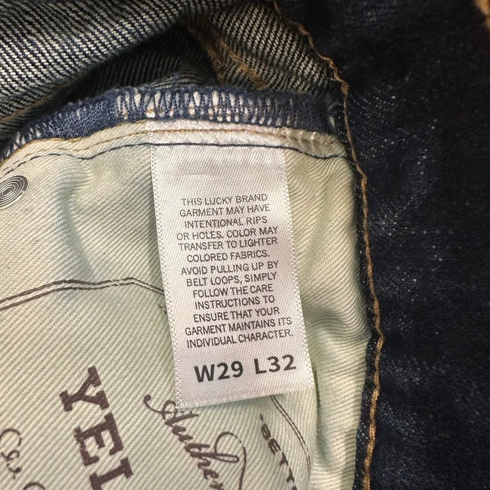 New Lucky‎ Brand x Yellowstone 223 Straight Leg Jeans Mens 29x32 Dark Wash Fade